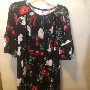 old navy girls dress medium 8. Black Floral. NWT.